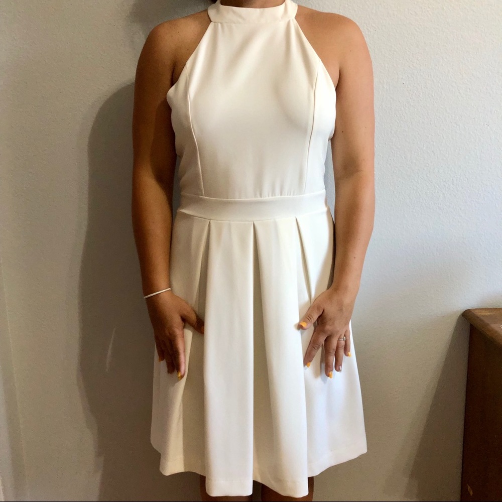 Coco Love Winter White Halter Dress Size 10
